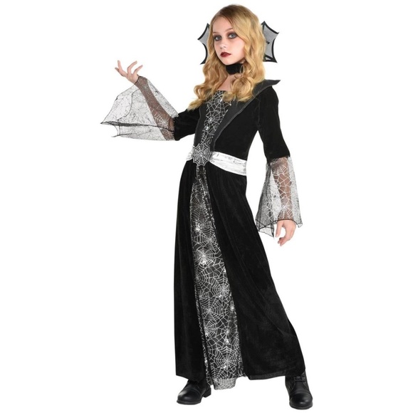 BRAND NEW girl dark countess vampire witch themed halloween costume size S 4-6 - Picture 2 of 7